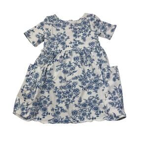 Remie Girl Blue Floral Pocket Dress